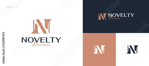 Abstract and Beautiful Letter N Logo Design with Minimalist Concept for Business and Brand Identity