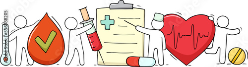 Vector hand drawn medical concept