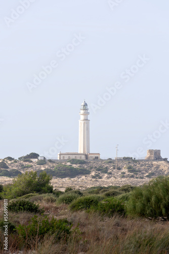Cape Trafalgar Lighthouse, Costa de la Luz, Andalusia, Spain