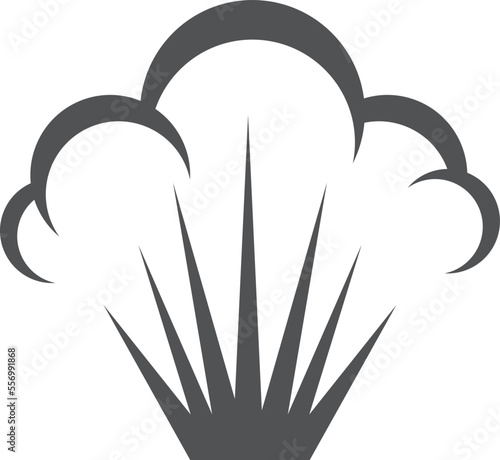 Explosion icon. Bomb blast symbol. Boom sign