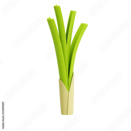 3d Illustration leek