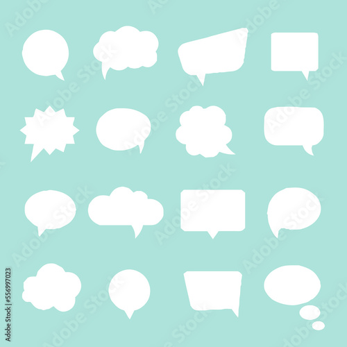 Blank empty speech bubbles vector illustration