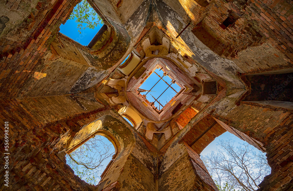 Ruins of a palace in Lower Silesia, Poland