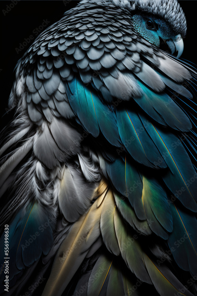 Obraz premium Bird, Digital national geographic realistic illustration with stunning scene