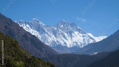Wallpaper Mural Khumbu Region mountains landscape at the Everest Base Camp trek in the Himalaya, Nepal. Himalaya landscape and mountain views. Torontodigital.ca