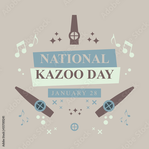 National Kazoo Day background.