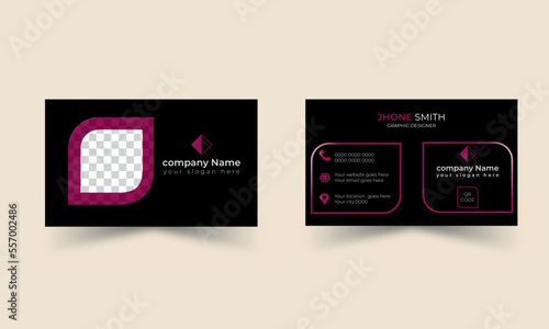  Corporate Creative Professional modern gradient identity design luxury  modern multipurpose official print ready simple standard stationery stylish black pink  unique vector minimal business card.