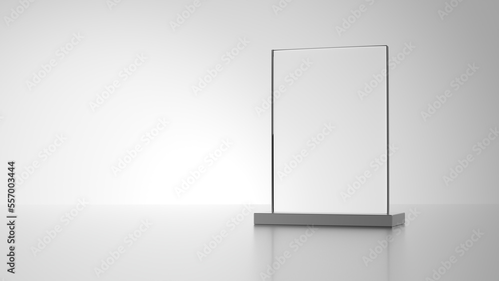 Glass award with metal base isolated on gray background. 3d illustration. Glass award with metal base isolated on gray background. 3d illustration.