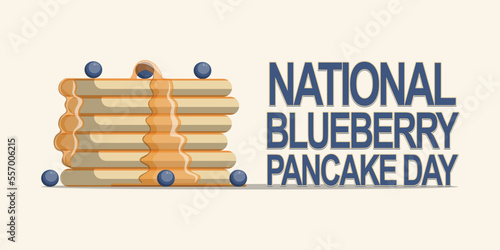 National Blueberry Pancake Day background.
