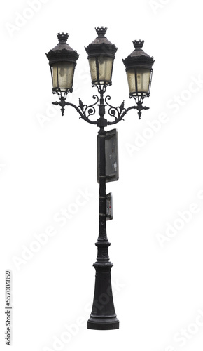 Traditional Paris lamp post photo