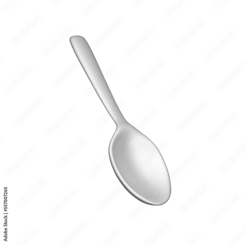 spoon 3d icon. cutlery. Isolated object on transparent background spoon 3d icon. cutlery. Isolated object on transparent background