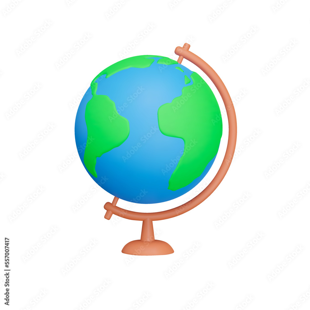 globe 3d icon. Earth. Isolated object on transparent background globe 3d icon. Earth. Isolated object on transparent background