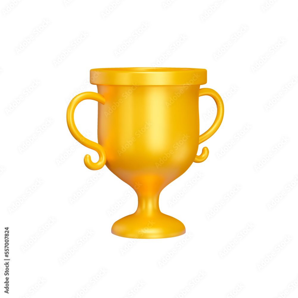 Cup 3d icon. gift. prize. Isolated object on transparent background Cup 3d icon. gift. prize. Isolated object on transparent background