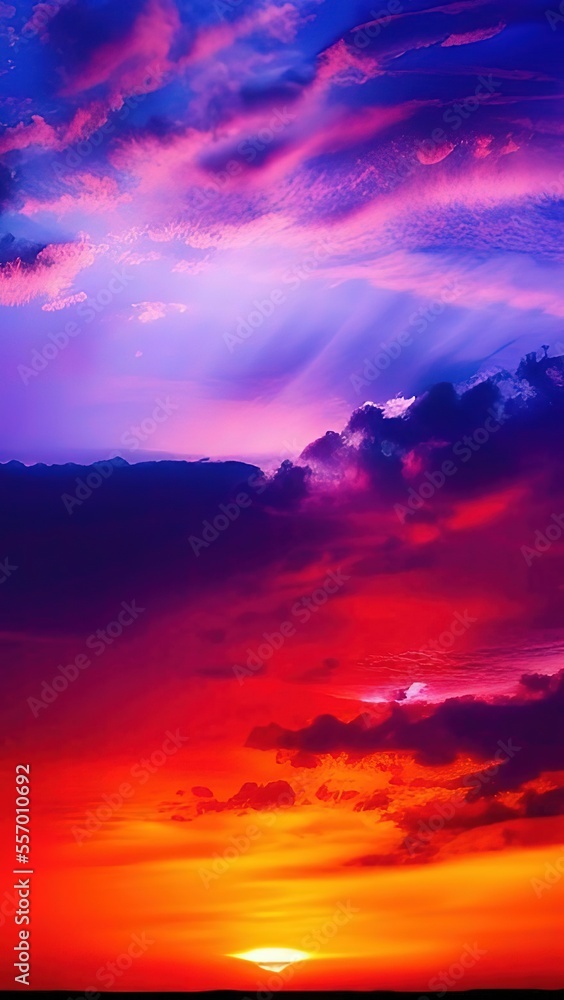 Fototapeta premium sunset over the sea