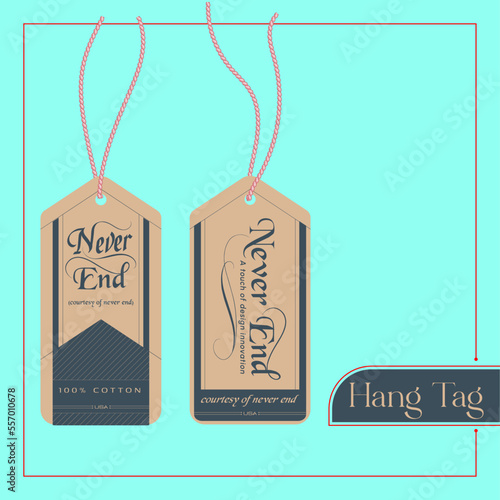 Hang tag design t shirt jeans pants