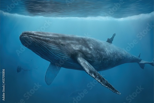 Humpback whale. generative ai photo