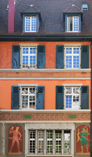 buildings with beautiful windows in Basel