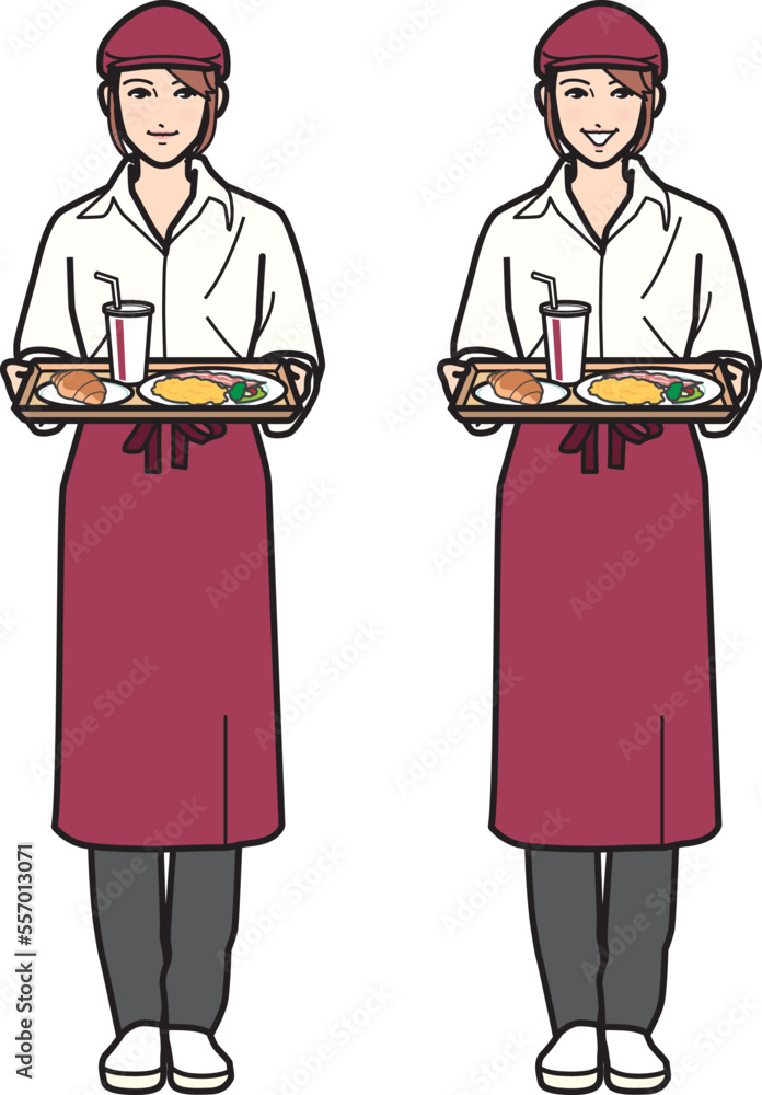 ファストフード女性スタッフ