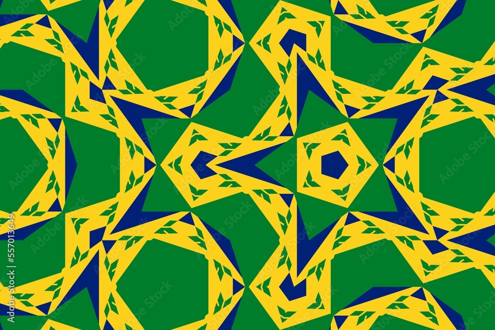 Geometric pattern in the colors of the national flag of Saint Vincent and the Grenadines. The colors of Saint Vincent and the Grenadines. Geometric pattern in the colors of the national flag of Saint Vincent and the Grenadines. The colors of Saint Vincent and the Grenadines.