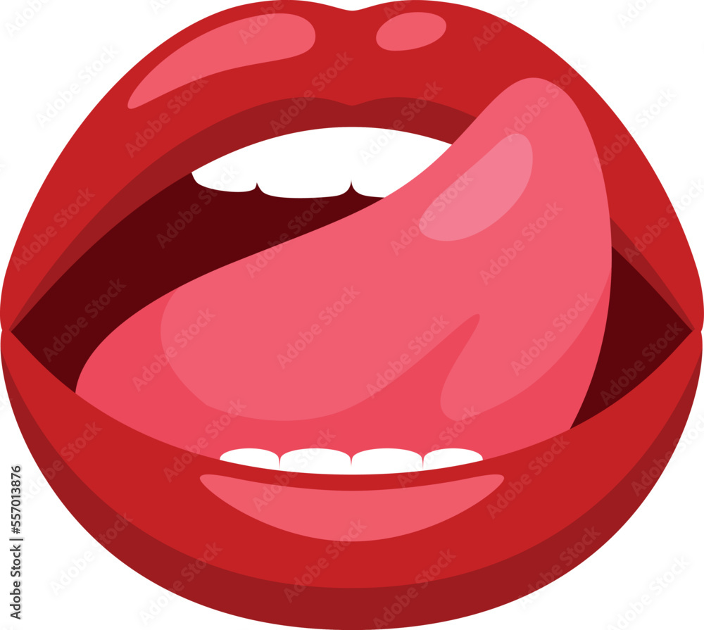 Tongue out woman mouth. Red sexy lips Tongue out woman mouth. Red sexy lips