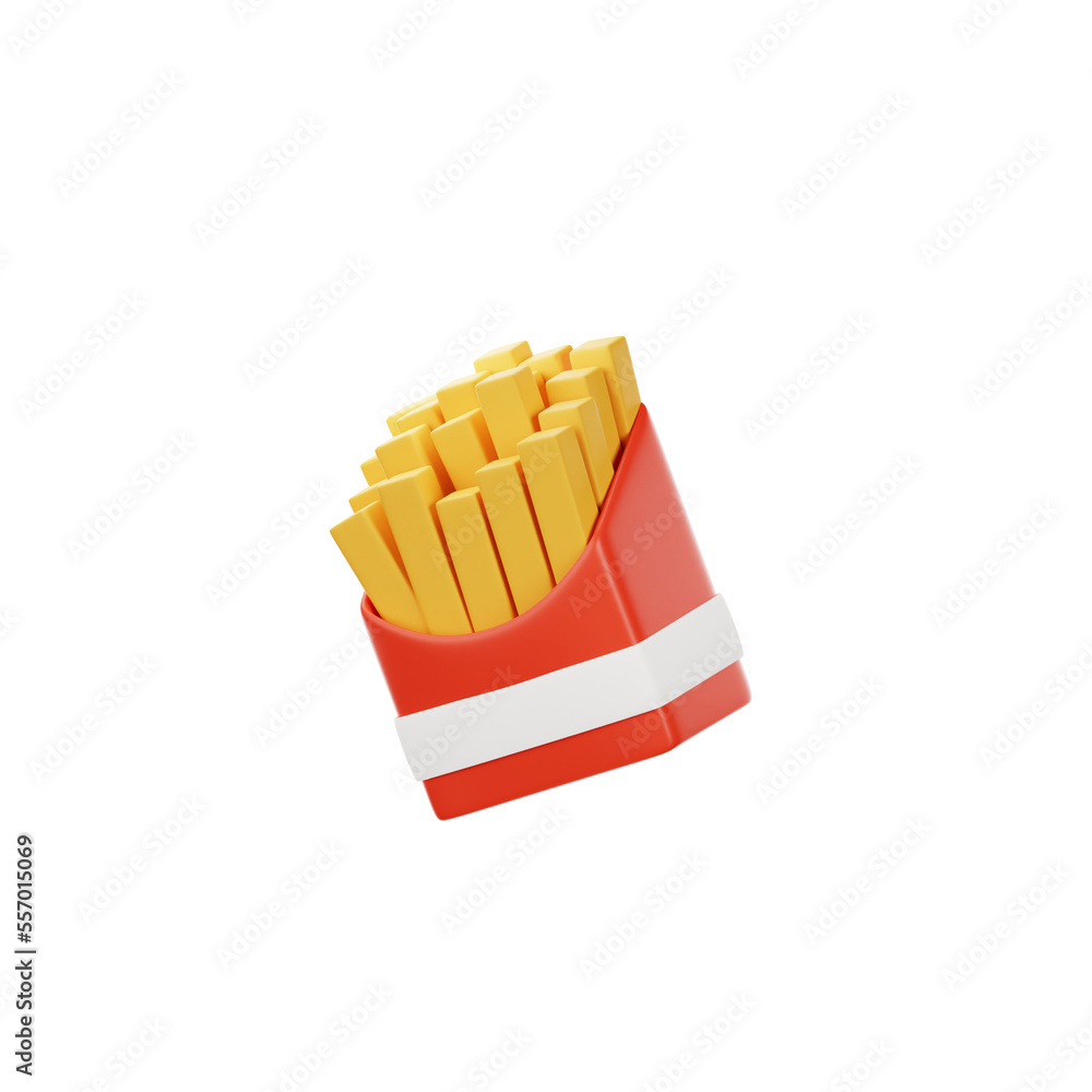 French Fries 3d Illustration