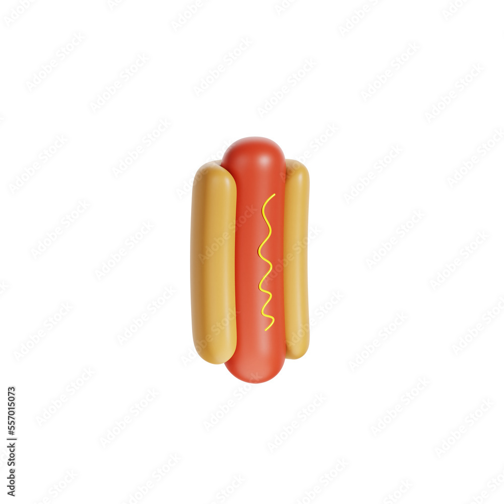 Hotdog 3d Illustration
