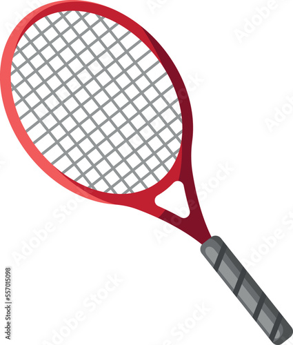 Racket color icon. Badminton equipment. Sport sign