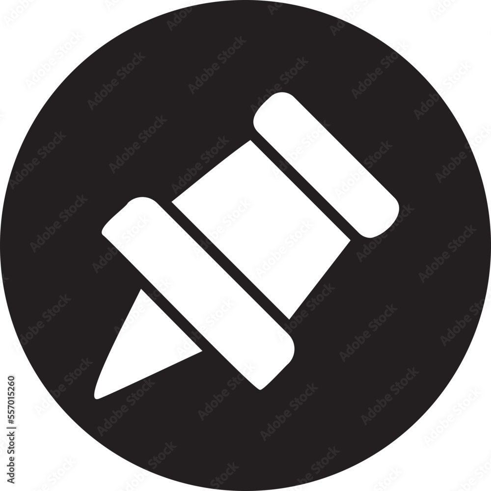 push pin glyph icon push pin glyph icon