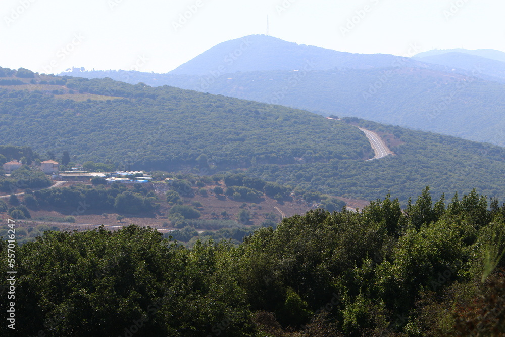 Landscape in the mountains in northern Israel.