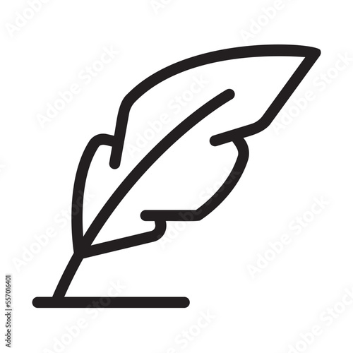 feather pen line icon