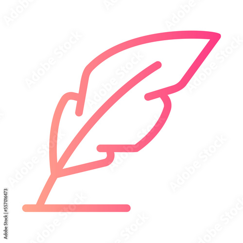 feather pen gradient icon