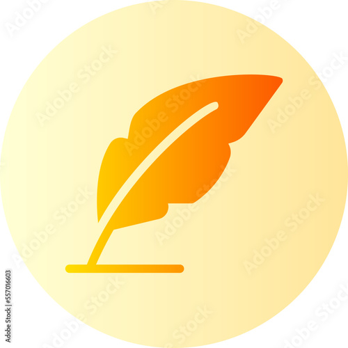 feather pen gradient icon