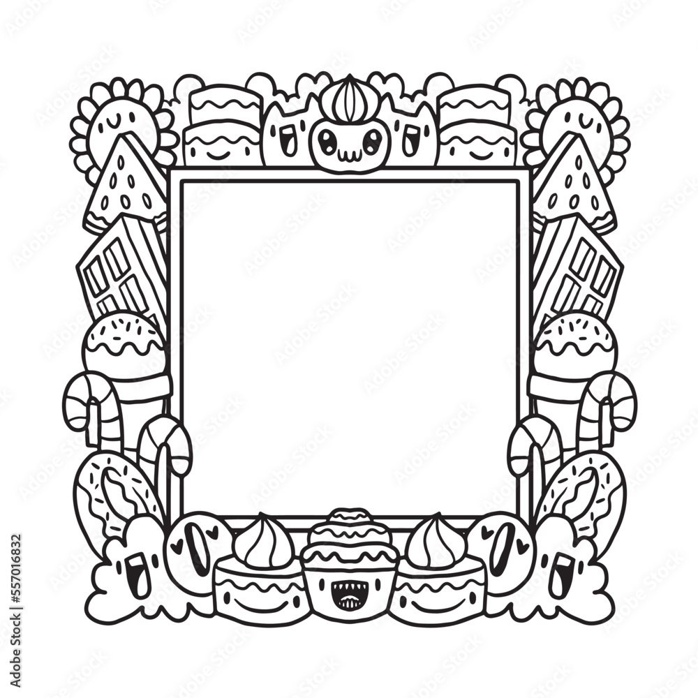 Hand drawn Abstrack doodle art frame Hand drawn Abstrack doodle art frame