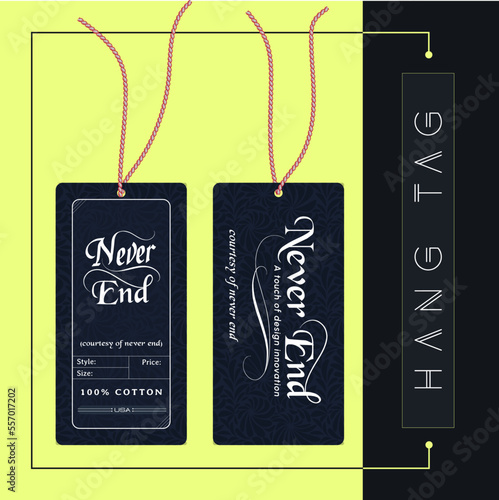 Hang tag design for man jeans pants SVG
