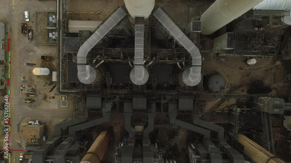 Aerial Video Shot of Massive Industrial Complex and Power Plant. Aerial Video Shot of Massive Industrial Complex and Power Plant.