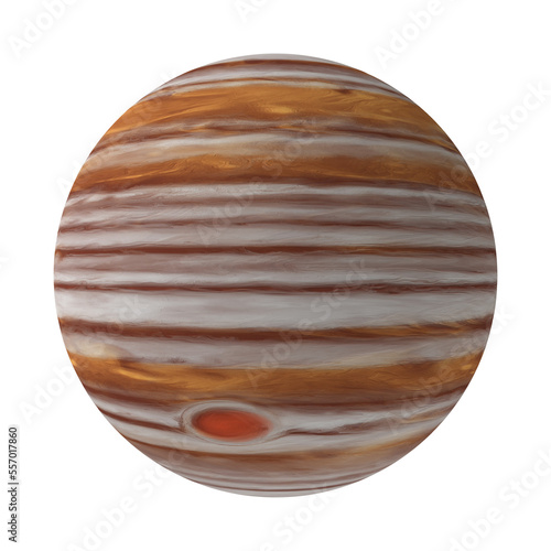 Fototapeta Naklejka Na Ścianę i Meble -  Gas Giant Jupiter Isolated 3D Render