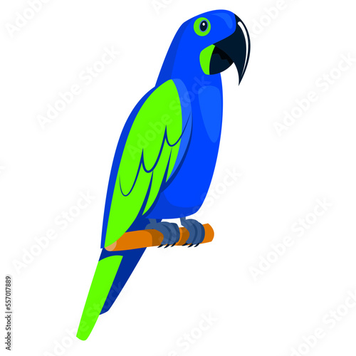 Free vector parrot on note template illustration.