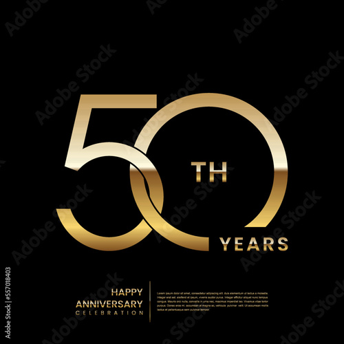 50 year anniversary celebration design template. vector template illustration