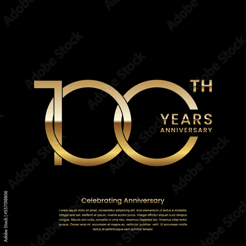 100 year anniversary celebration design template. vector template illustration