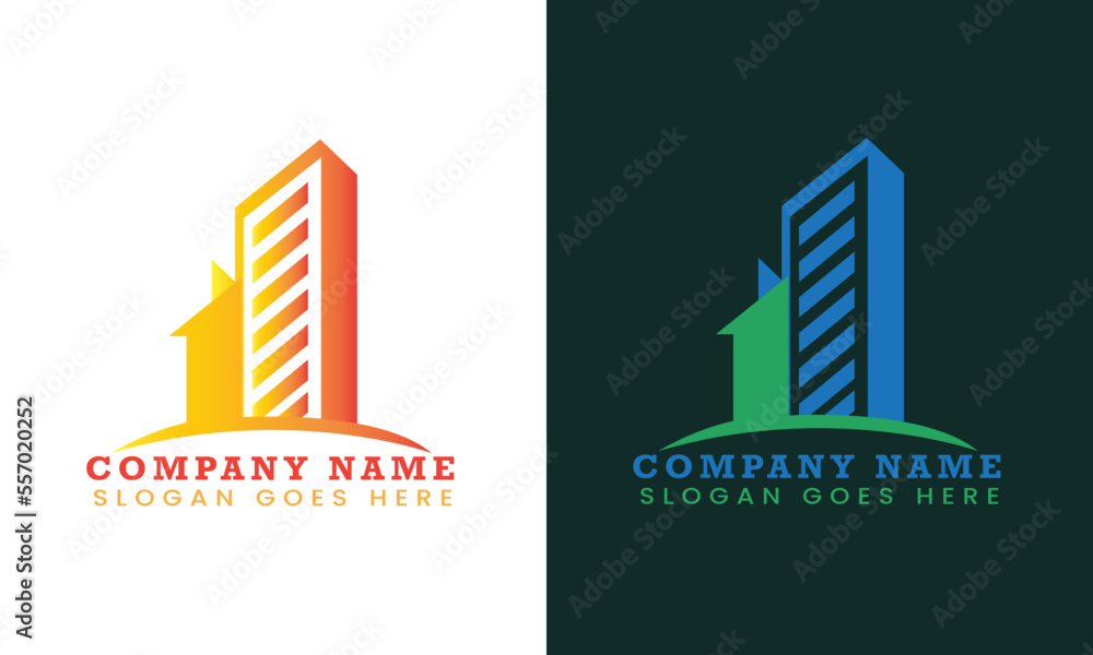 FREE VECTOR CONSTRUCTION AND REAL ESTATE LOGO