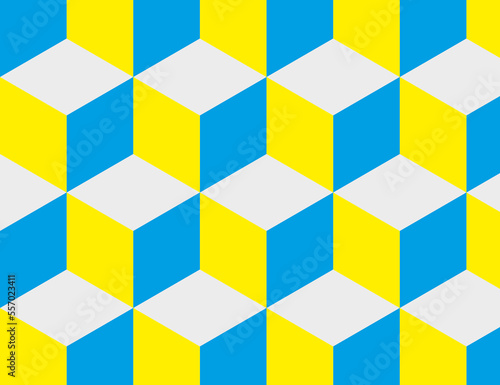 Geometric pattern 3D isometric boxes