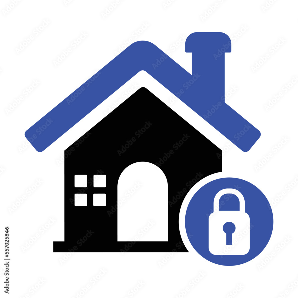 Home Security Icon in Flat Style Home Security Icon in Flat Style