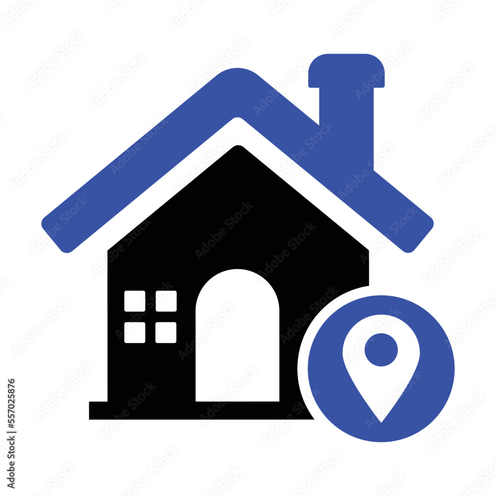 Home Location Icon in Flat Style Home Location Icon in Flat Style