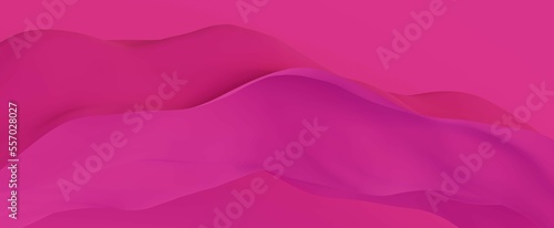 Purple carmine abstract wave background. Twisted plume of red dynamic flow with 3d render splash of silk jet. Pink wavy banner for design and presentation