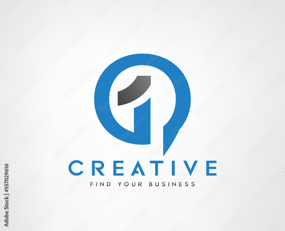 O 1 Negative space logo design vector templates O 1 Negative space logo design vector templates
