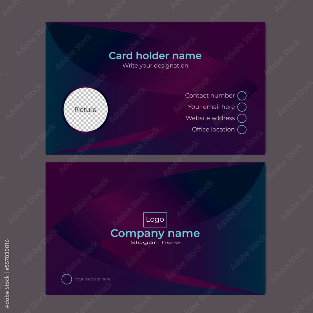 Fototapeta premium Creative business card template design