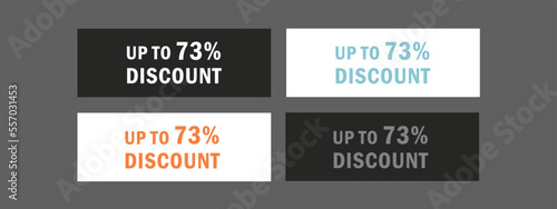 Up to 73 percent discount typography. Super sale mega offer special discount banner