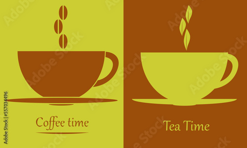 cups vector coffee time tea time