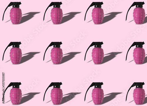 pink love grenade, holiday pattern
