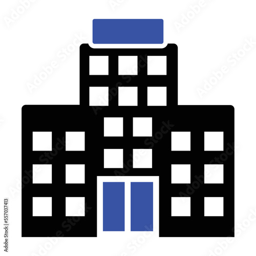 Hotel Icon in Dualtone Style
